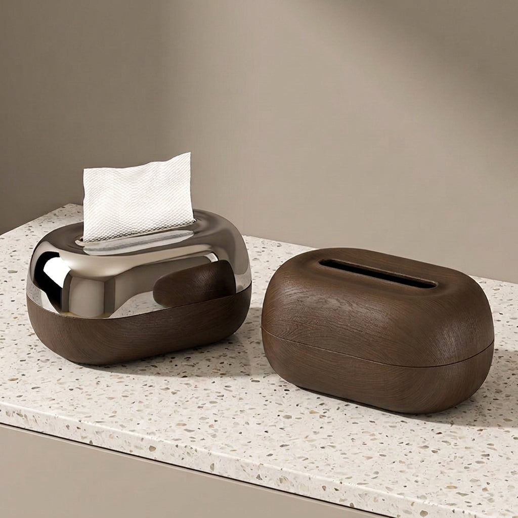 Spring Loaded Desktop Tissue Box Smooth Pull For Living Bedroom
